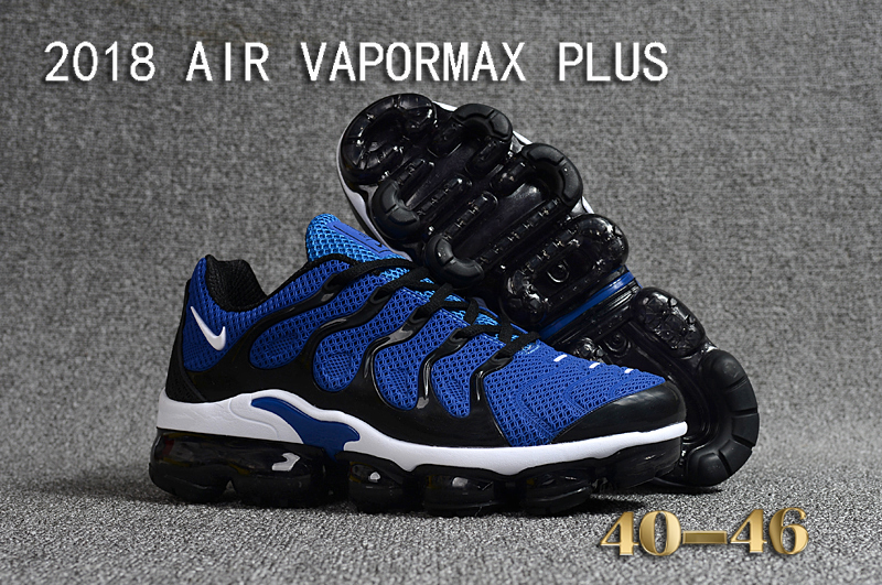 2018 Nike Air VaporMax Plus Blue Black Shoes